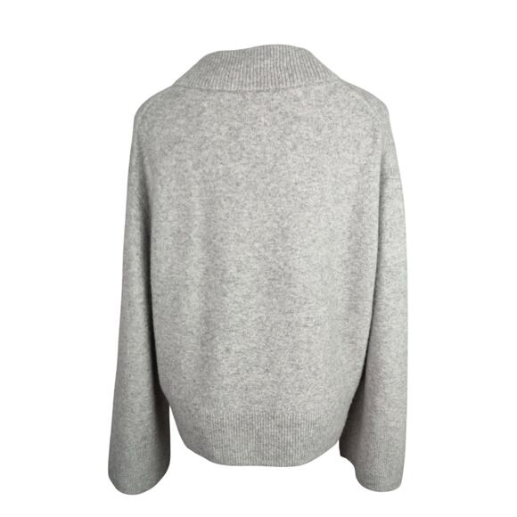 J Crew Chunky Crewneck Cropped Sweater Supersoft Yarn Gray Merino Wool Blend XL - Picture 4 of 16